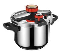 Pentola a pressione in acciaio inox, doppia maniglia, pressione regolabile, chiusura con una sola mano, adatta a tutti i piani cottura, perfetta per cucinare in casa