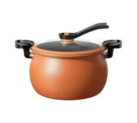 Pentola a pressione in ferro con coperchio trasparente, grande pentola a pressione in ferro antiaderente, multifunzionale, coperchio trasparente per cucinare fagioli di riso, cuocere al vapore e