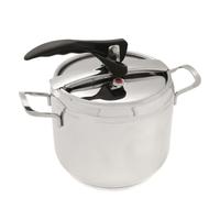Royal Norfolk Pentola a Pressione 5 Litri in Acciaio Inox con Triplo Fondo, Adatta a Induzione e Tutti i Fuochi, Coperchio Sicurezza a 3 Valvole, Dispositivo Blocco Manico