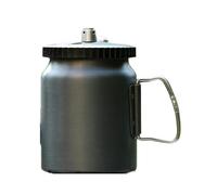 Pentola a pressione leggera Solo da 73 kPa, 1200 ml, for cucinare all'aperto, campeggio, alta quota, manico ergonomico in titanio