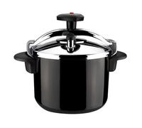 MAGEFESA 01OPCASTN06 01OPCASTN06-Pentola a Pressione Tradizionale Modello Castell Nero 6L, Acciaio Inossidabile