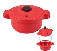 Pentola a pressione per microonde, 27,5 x 14 cm, multifunzionale, per microonde, utensili da cucina compatti, cottura rapida per riso, verdure, pasta