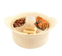 Pentola A Vapore Per Forno A Microonde, Pentola A Scomparto In Silicone Per Pasti Sani Veloci, Multi-Sezione Con Funzione Resistente Al Calore, Contenitore Per Cottura A Vapore Di Verdure Per