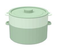 Pentola A Vapore Per Microonde, Manici Resistenti Al Calore, 18,8x12,5 Cm, Pentole Per Microonde In Silicone Con Coperchio, Pentola Con Contenitore Sigillato, Multiuso, Per La Casa, E Il Ris