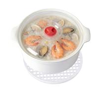 Pentola a vapore per microonde, utensili da cucina | con coperchio e manico antiscivolo antiscottatura per forno a microonde, forno a vapore, per forno a casa, pasta, pane