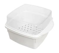 Pentola a vapore per verdure a microonde, multifunzionale, adatta al microonde, resistente alle alte basse temperature, per verdure domestiche per pesce, riso, dessert, cucina