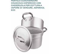 Pentola Alluminio Ø cm 40X25X20H CUOCI VERDURA COUSCOUS Vapore Pentole Agnelli