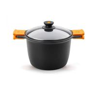 Bra Pentola alta Efficiente Alluminio pressofuso con coperchio 20 cm
