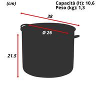 Pentola Alta Daisy con 2 Manici Acciaio Inossidabile a Induzione Resistente