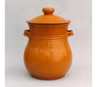 Pentola alta in terracotta Ø 20 cm - Altezza 26 cm - Artigianale con coperchio per cottura lenta e naturale 3110251300