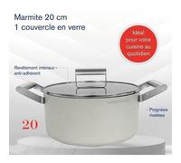 Pentola - ARTHUR MARTIN - AM0063 - 20 cm con coperchio - Alluminio forgiato - Tutte le fonti di calore compresa induzione + forno