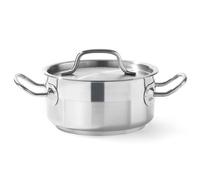 HENDI Pentola bassa, con coperchio con fori per il rilascio del vapore, calderone, casseruola, tegame, adatta a tutte le fonti di calore, lavabile in lavastoviglie, 12L, ø320x(H)150mm, acciaio inox