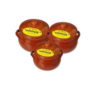 PENTOLA BOMBATA TERRACOTTA CON COPERCHIO CM 26