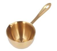 Pentola Burro,Pentola per Bagnomaria,Casseruola Scalda Latte e Caffè con Doppi Beccucci, Pentola per Cioccolato e Burro, Pentola per Salsa Multifunzionale in Acciaio Inossidabile(Oro)
