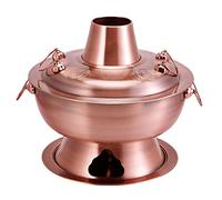 Pentola calda cinese in rame, pentole vintage Shabu-Shabu, pentola per zuppa in acciaio inox per feste a casa e riunioni di famiglia