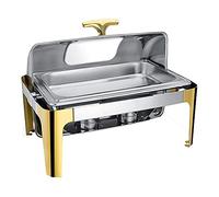 Pentola calda in acciaio inossidabile per server buffet elettrico, set buffet con pentole calde in acciaio inossidabile visibile a buffet, scaldavivande per server buffet 9L/13L per mantenere il