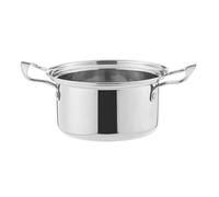 Pentola calda in acciaio inox ispessito a doppio sapore, pentola compatta a doppio scomparto per Shabu Shabu Shabu per una persona, pentole versatili per zuppe per cucina domestica, facile da pulire