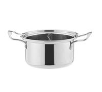 Pentola calda in acciaio inox ispessito a doppio sapore, pentola compatta a doppio scomparto per Shabu Shabu Shabu per una persona, pentole versatili per zuppe per cucina domestica, facile da pulire