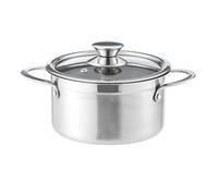Pentola calda in acciaio inox ispessito a doppio sapore, pentola compatta a doppio scomparto per Shabu Shabu Shabu per una persona, pentole versatili per zuppe per cucina domestica, facile da pulire
