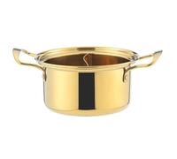 Pentola calda in acciaio inox ispessito a doppio sapore, pentola compatta a doppio scomparto per Shabu Shabu Shabu per una persona, pentole versatili per zuppe per cucina domestica, facile da pulire