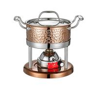 Pentola Calda Portatile, Pentola Calda A Gas Martellata Personalizzata, Scaldavivande In Acciaio Inossidabile Con Manico Antiscottatura, Pentola Multiuso Pentole Universali