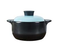 pentola， Casseruola in ceramica con coperchio, pentola di terracotta resistente al calore, for brodo coreana Bibimbap(2.5L)