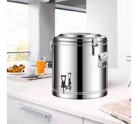 Pentola con beccuccio, dispenser per bevande isolato in acciaio inossidabile per latte, caffè, zuppe, grande capacità con rubinetto