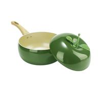 Pentola con coperchio, casseruola con coperchio, set di pentole superiori a forma di frutta, pentola a induzione antiaderente, utensili da cucina multiuso per pasta, zuppa, spaghetti