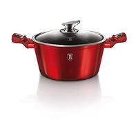 Pentola con coperchio in vetro 28 cm berlinger Haus Burgundy Metallic Line