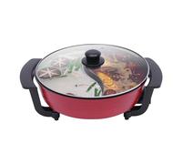 Pentola da 1360 W Hot Pot 6 L Twin Hot Pot Shabu per fonduta cinese con coperchio e 5 livelli di regolazione della temperatura per 3-4 persone