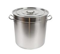 Pentola da 70 litri per gastronomia, con coperchio in acciaio inox, con manici e coperchio a scomparsa, diametro interno 45 cm, per la colazione di hotel, eventi di catering