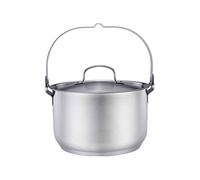 Pentola da campeggio, in lega di alluminio, da appendere, per uso esterno, ideale per escursioni, picnic e zaino in spalla, design leggero, comodo per cucinare da falò