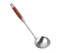 Pentola da cucina in acciaio inox 304 con manico lungo in legno, resistente al calore, per cucina asiatica, utensile da cucina lavabile in lavastoviglie per padella e pentola, ca. 23-39 cm (A)