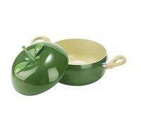 Pentola da cucina per casseruola, pentola con coperchio | Festa a fondo spesso in frutta - Padella a fondo spesso multiuso, stufa antiaderente a fuoco basso per inscatolare, bollire, a fuoco lento