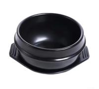 Pentola di Argilla 16cm Smalto Anticrepa per Stufati | Design tradizionale coreano, distribuzione per calore uniforme, per ideale per bibimbap, stufati autentici, cottura sana