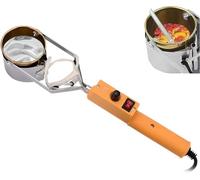 Pentola di fusione portatile del piombo, Forno elettrico per saldatura per stagno di fusione, Capacità 3000g, Gamma di temperatura 200-450℃, Crogioli di profondità 65mm