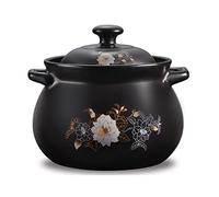 Pentola Di Terracotta Per Cucinare, Pentola Di Pietra Giapponese Con Coperchio, Casseruola in Ceramica Hot Pot Bibimbap E Zuppa, Pentola Di Zuppa Di Argilla Per 6-7 Persone,2.8L