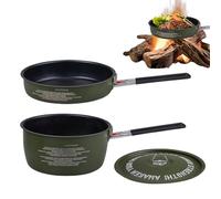 Pentola e Stufa da Campeggio - Casseruola E Stufa Da Cucina Da Campeggio,Utensili Compatti Di Frittura E Stufato Per Escursionismo Rando Caccia Viaggi In Camping-Car Spiaggia