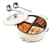 Pentola Elettrica 4 Scomparti, Multicooker Diviso for Shabu Shabu Maker