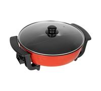 Pentola elettrica da 6 l, 1360 W, multifunzione con controllo della temperatura e coperchio in vetro, cinque livelli di temperatura, pentola per feste di famiglia, 3-4 persone
