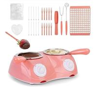Pentola elettrica for sciogliere il cioccolato, riscaldamento uniforme e fusione rapida, facile da pulire, meno sprechi, ideale for caramelle, feste(PINKDOUBLEPOT-A)