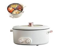 Pentola Elettrica, Pentola Multifunzione Da 6 Litri A Quattro Griglie, Design Separato Della Padella Portatile, Fornello Da Viaggio Portatile for Riunioni Di Feste, Familiari E Amici