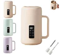 Pentola elettrica portatile da 33,8 oz per stufati salutari bollitore elettrico da viaggio antiaderente mini scaldavivande con controllo della temperatura controllo del tempo(White-304)