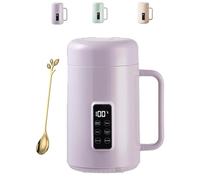 Pentola elettrica portatile tazza riscaldante multifunzione bollitore viaggio antiaderente mini pentola calda con rivestimento in ceramica controllo temperatura tempo(Purple Ceramic)