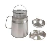 Pentola filtro olio - Filtro olio in acciaio inox, contenitore di grasso da cucina | Barattolo di stoccaggio dell'olio con coperchio, manico resistente al calore, filtro a rete fine, collezione
