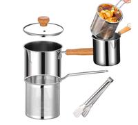 Pentola Filtro Olio In Acciaio Inox - Pentola Colino Olio Versatile Di Grande Capacità | Friggitrice In Acciaio Inox Con Cestino | Pentola Friggitrice Per Uso Domestico | Contenitore Grasso Per