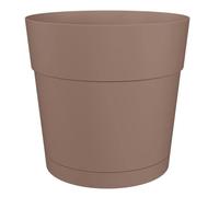 Pentola floreale e rotondo capri rotondo - plastica - serbatoio dellacqua - diametro 30 cm - taupe - artevasi