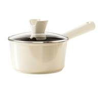 Pentola for casseruola con coperchio in vetro, pentola antiaderente in ceramica di titanio, pentola da cucina Masterclass Cookware, 16 cm/18 cm/20 cm for 1-4 persone(16cm)