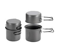 Pentola for pentole da campeggio da 2 pezzi con manico Pentola for esterni ultraleggera in lega di alluminio Attrezzatura for pentole for trekking ed escursionismo(No Steaming Grid)