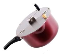 Pentola for popcorn manuale antiaderente con manico antiscottatura e coperchio rimovibile, universale for piani cottura a gas e a induzione, uso in stile cinematografico